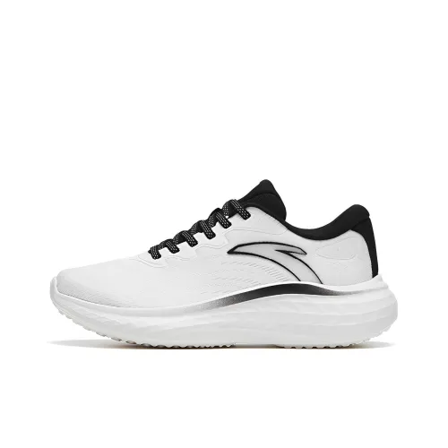 Anta Anti Slip And Wear Resistant Breathable Low Top Running Shoes Women's White Black