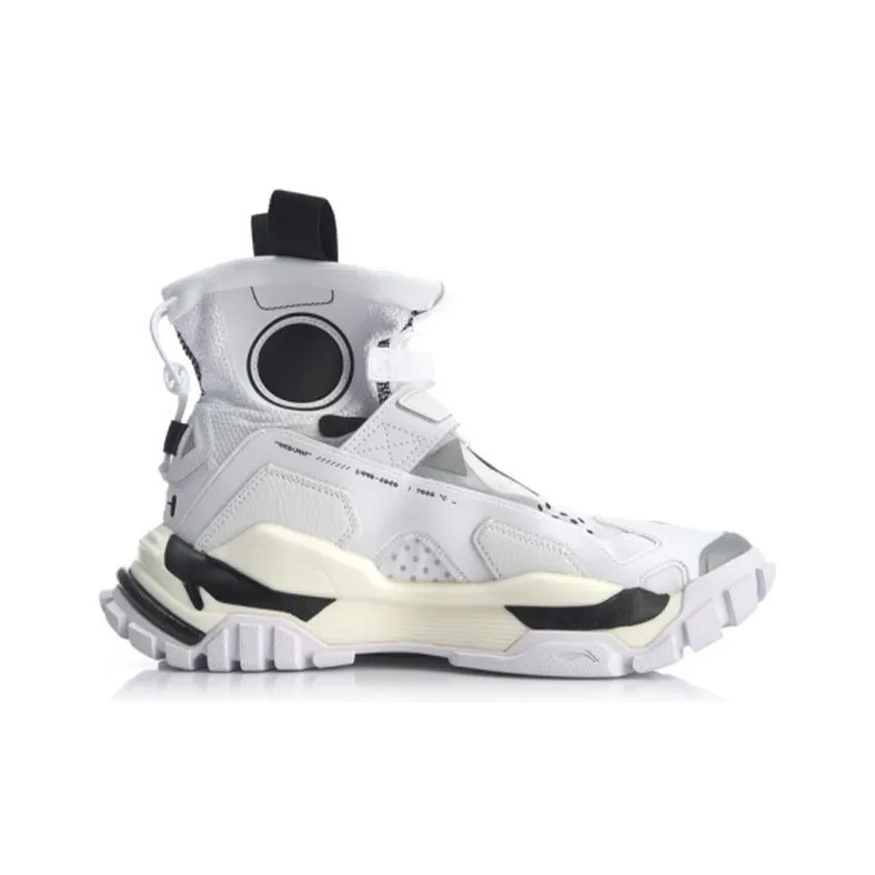 LiNing 2.0 Hi Dw High Top Sports Casual Shoes Unisex White Black-1