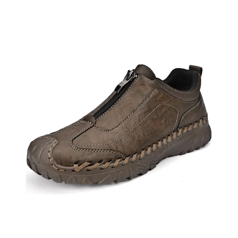 Laoks Men's Casual Shoes Men Low Top Black/Khaki-5