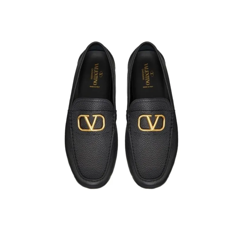 Valentino Flat Shoes Men's Black-4