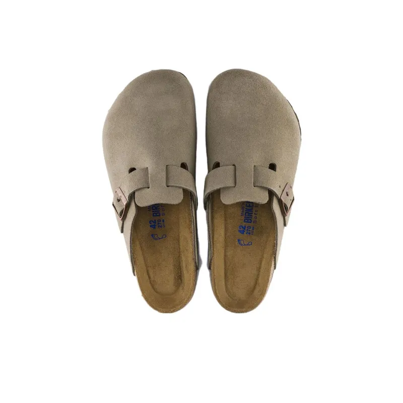 Birkenstock Boston Soft Footbed Mules 'Taupe '-3