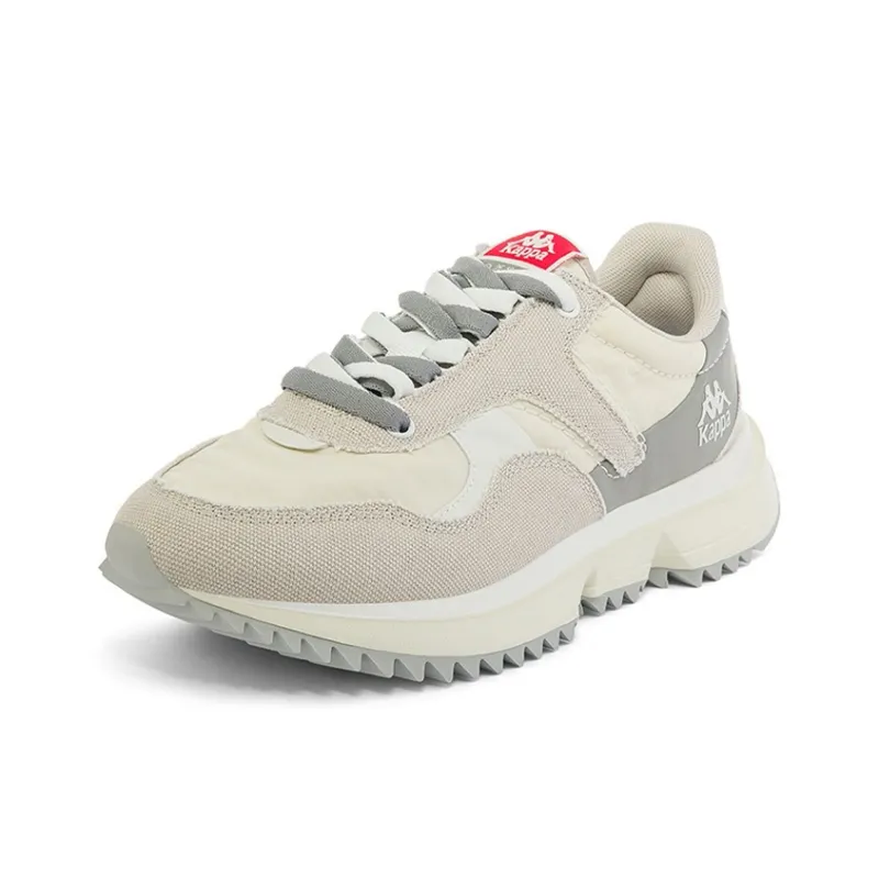 Kappa Cushioning, Abrasion Resistant, Breathable, Lightweight Low Top Casual Shoes Unisex White Gray-3
