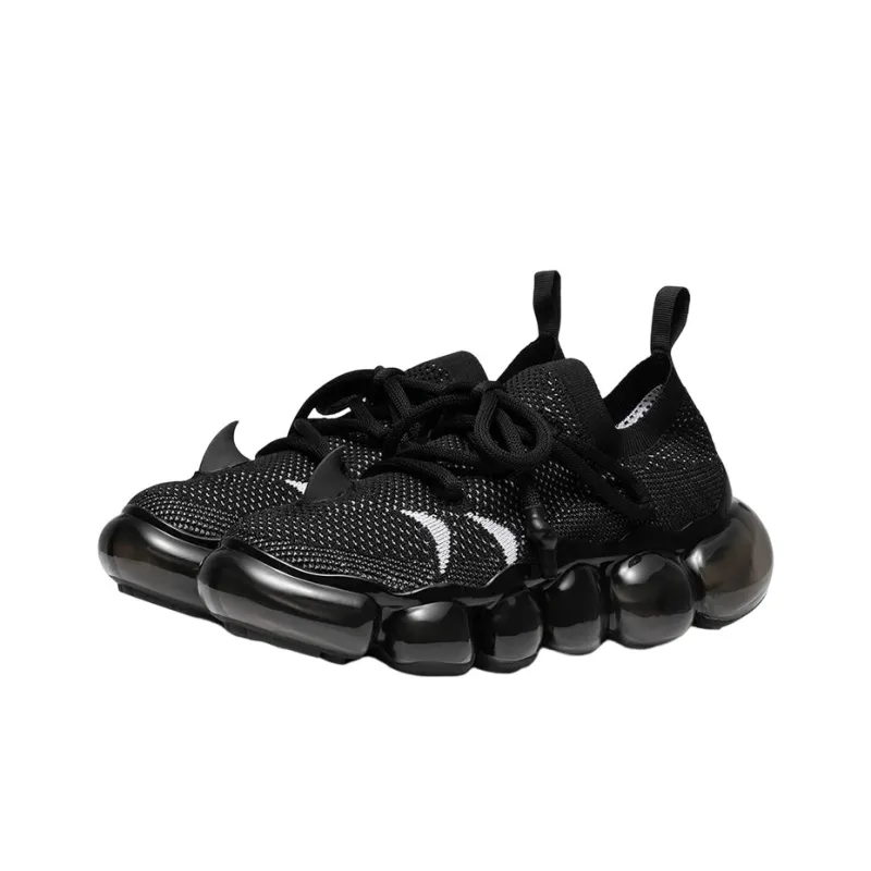 BERNHARD WILLHELM x Grounds Cushioning Low-Top Sports Casual Shoes Unisex Black White-1