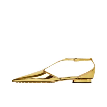 Bottega Veneta Flat Shoes Women's Gold