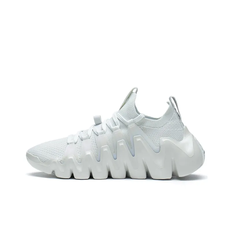 LiNing Phantom Stab Cushioning Anti Slip Wear Resistant Breathability Low Top Sports Casual Shoes Men's Frost White-0