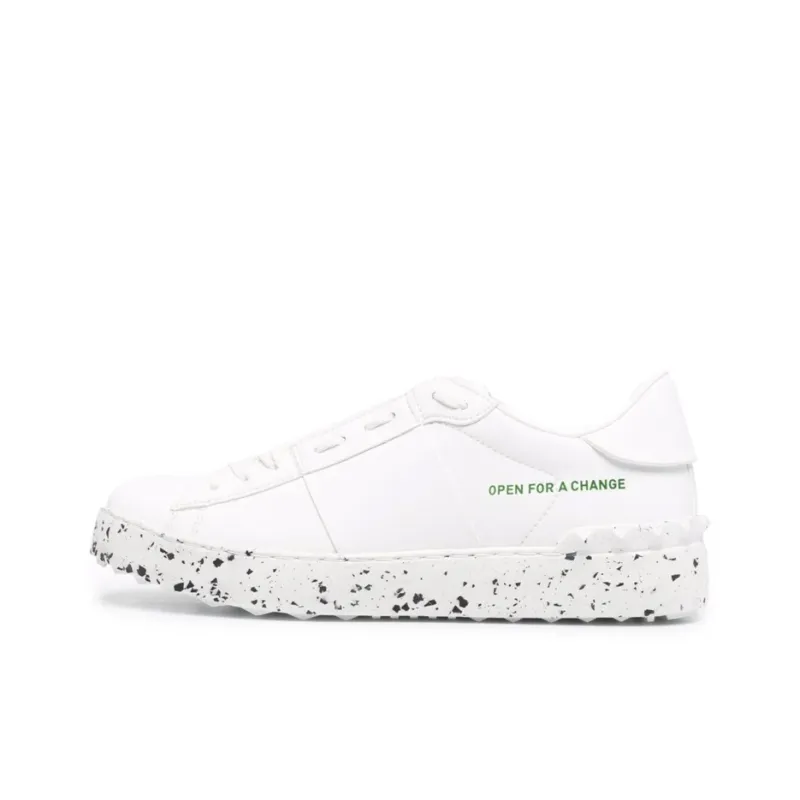 Valentino Open Low Top Stylish Skateboarding Shoes Women's White-0