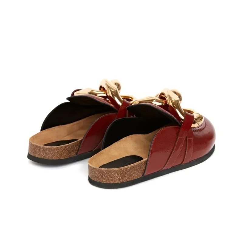 JW Anderson Chain detail Leather Loafer Mules Women's-3
