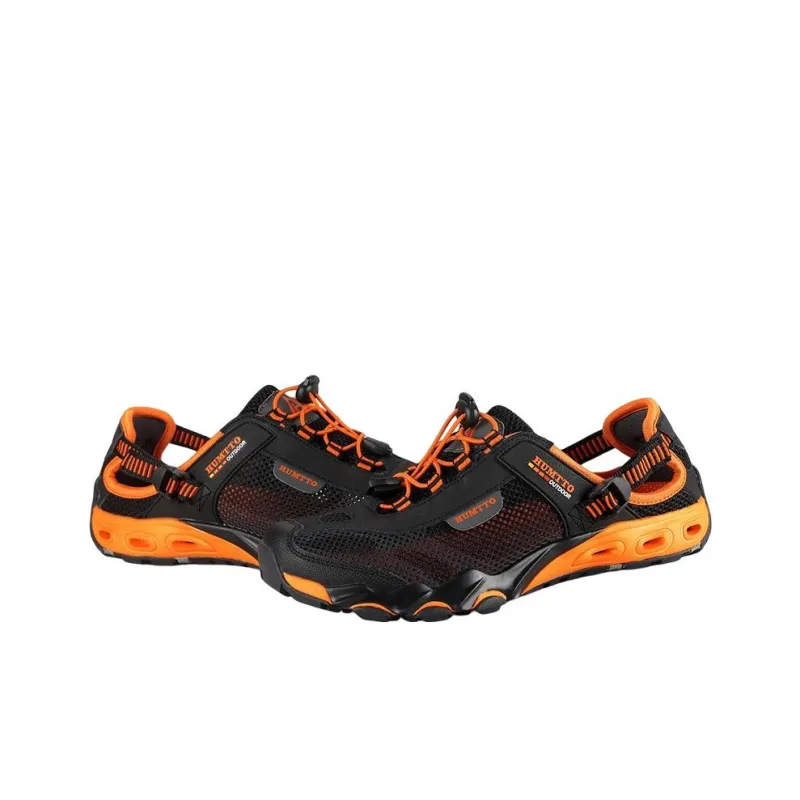 HUMTTO Slip Resistant, Abrasion Resistant, Cushioning, Quick Dry Low Top Outdoor Shoes Black-2