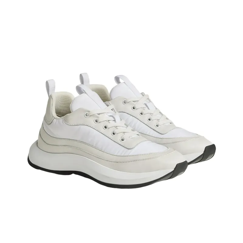 HERMES Gramme Abrasion Resistant Low Top Sports Casual Shoes Men's White Gray-2