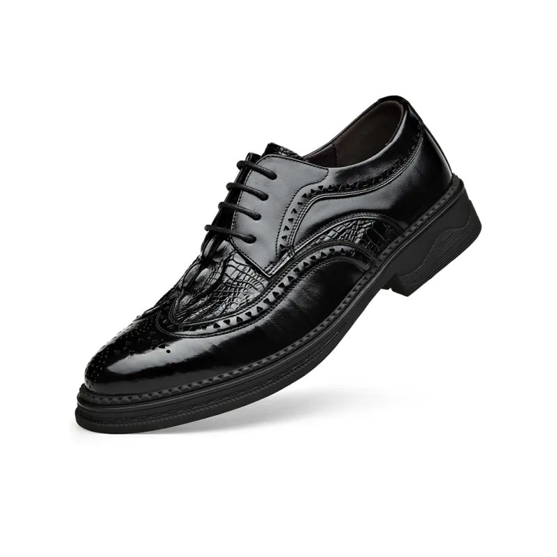 ZUWUDONG Dress Shoes Men Low Top Black-1