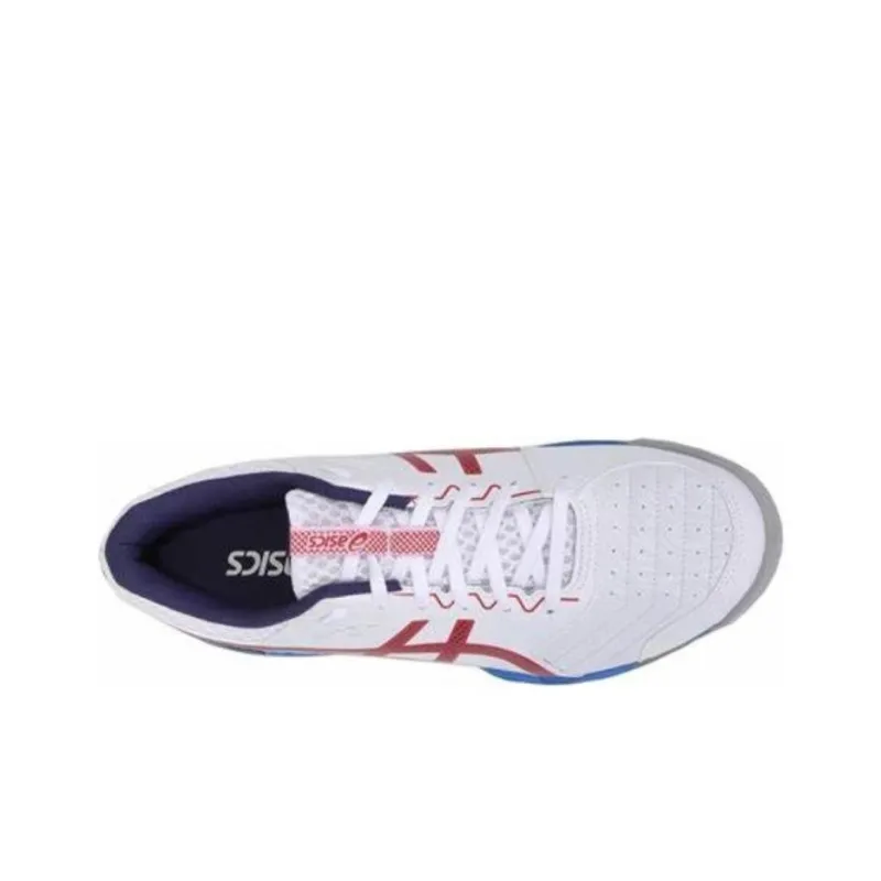 Asics Gel-Backhand Cushioning Anti-Slip And Wear-Resistant Low-Top Tennis Shoes Men's White Blue Red-4