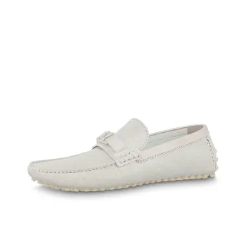 LOUIS VUITTON Hockenheim Moccasin Shoes 'White Minimonogram'