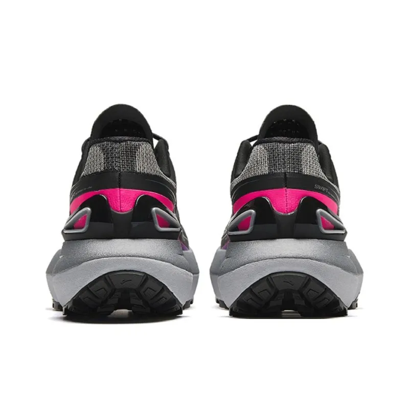 Anta Champion Rain Dove Non-slip Wear-resistant Shock Absorption Low-Top Running Shoes Women's Black Red-2