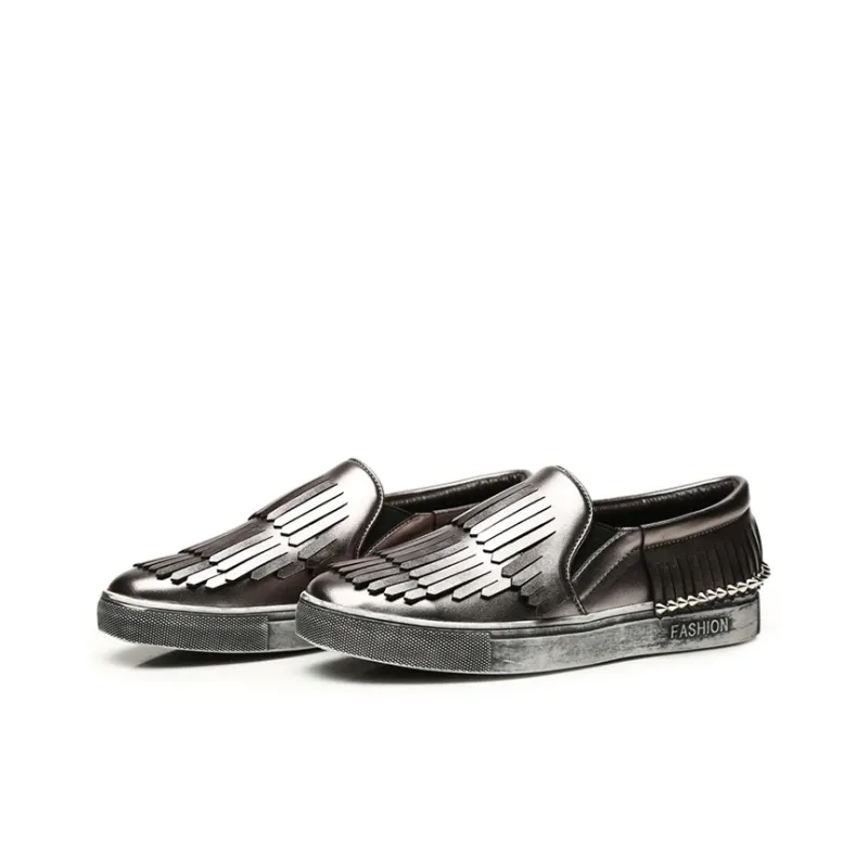 Lady's House Loafers Women's Black/Gunmetal-1