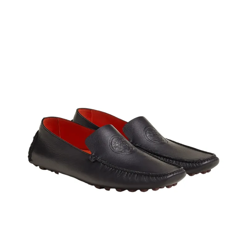 HERMES Gommino Loafers Men's Black-2