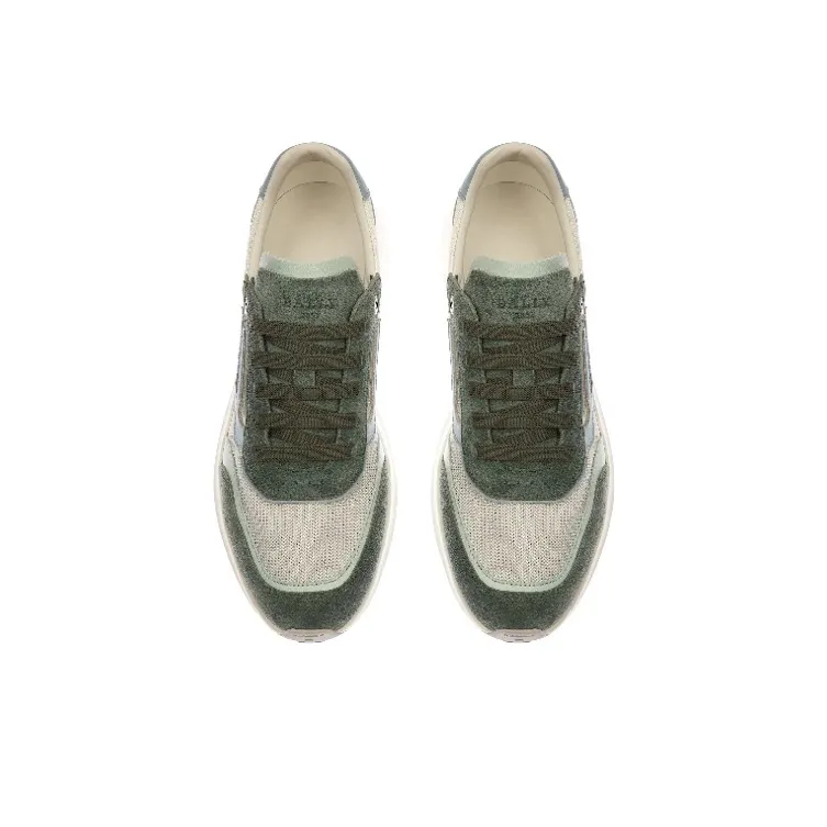 BALLY Demmy T Low Top Sports Casual Shoes Men's White Green-2