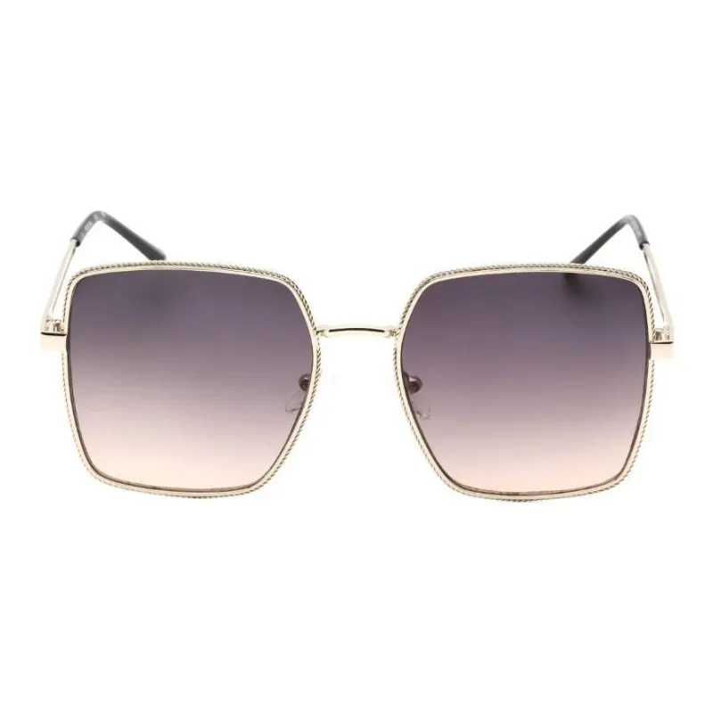 GUESS Metal Square Sunglasses Women's Gold-1