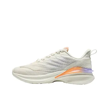 Erke Cushioning Anti Slip And Wear Resistant Breathable Rebound Low Top Sprint Running Shoes Women's White Purple