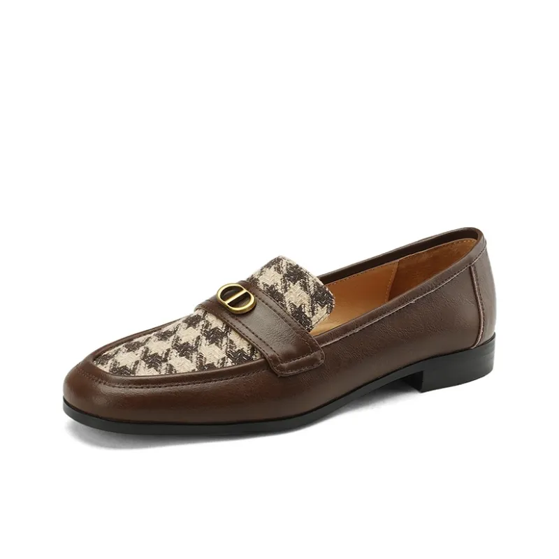 Naiyee Women's Casual Shoes Women's Low Top Black/Brown/Plaid-7