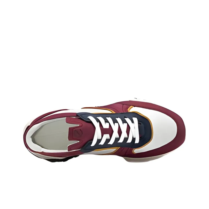 Ecco Low Top Casual Shoes Men's White Red-2