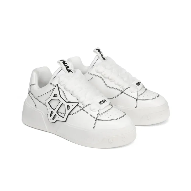 Naked Wolfe Kosa Stylish Skateboarding Shoes Men's White-2