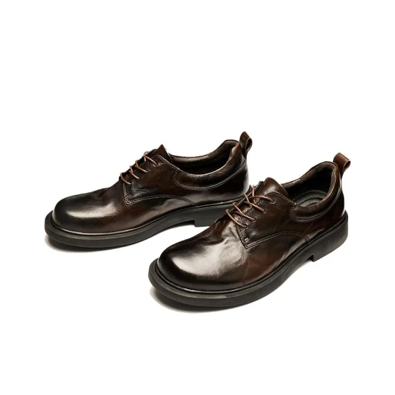 Brounvanm Men's Casual Shoes Men Low Top Coffee/Black-10