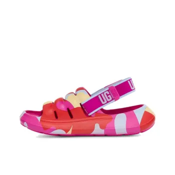 UGG Sport Yeah Slide Camopop Stylish Sandals Women's Dragon Fruit Red