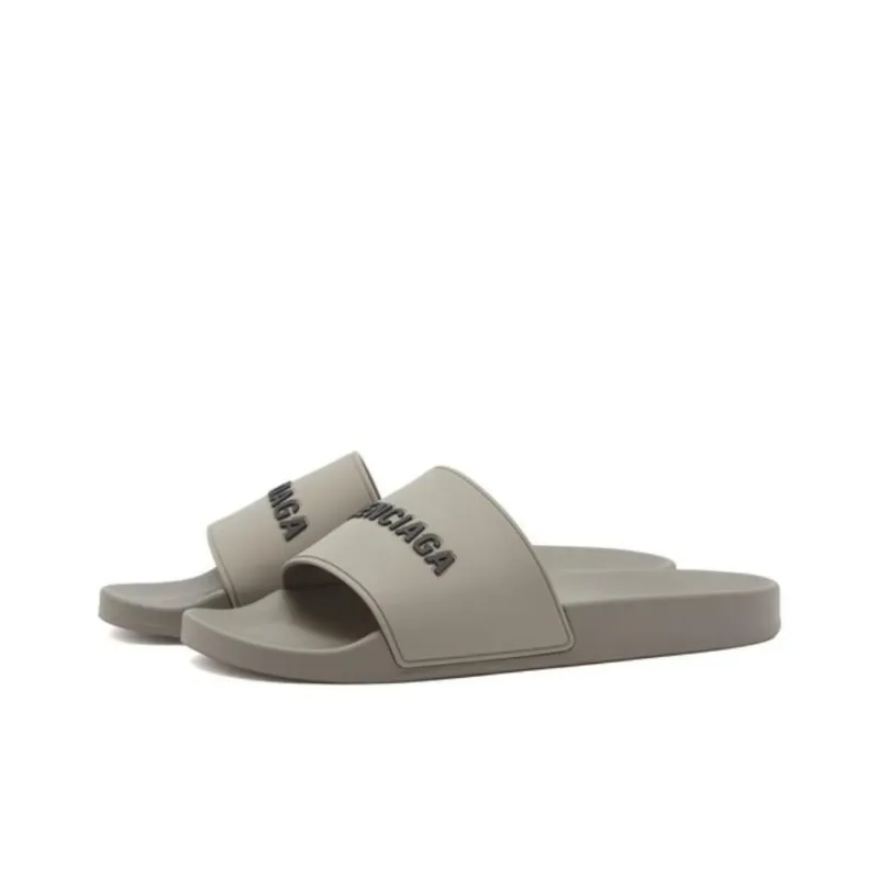 Balenciaga Pool Slides 'Grey'-2