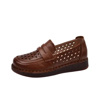 TOKHAROI Loafers Women's Low-Top Brown