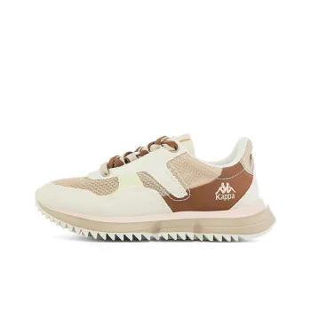 Kappa Capa Durable Breathable Lightweight Low-Top Casual Shoes Unisex White Brown