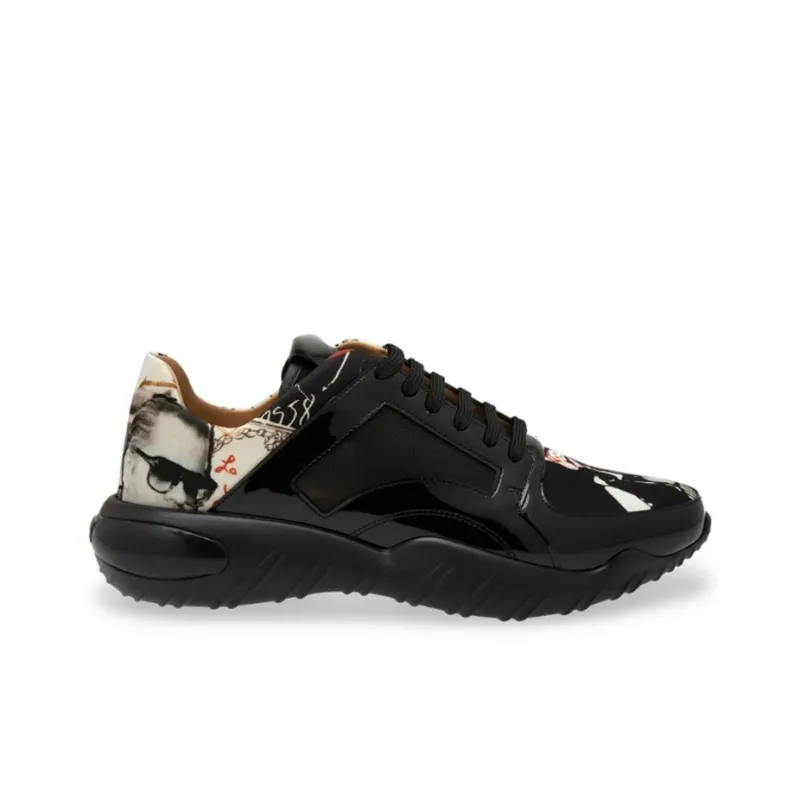 FENDI Cushioning Wear-Resistant Low-Top Casual Shoes Men's Black-1