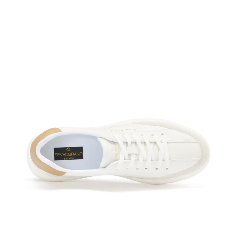 SEVEN Low Top Skateboard Shoes Men's White-3