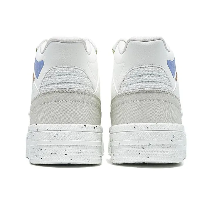 XTEP Off White High Top Skateboard Shoes Women's Tea White-3