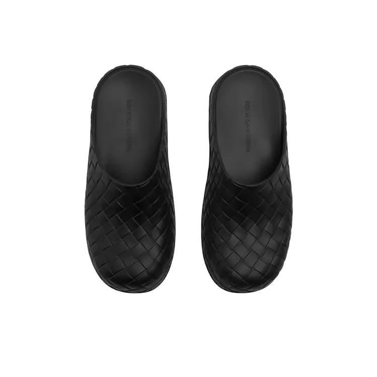 Bottega Veneta Beebee Wrap toe Slippers Men's Black-2