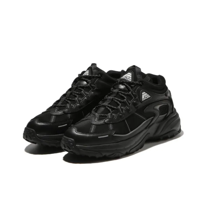 FILA Explorer Rock Blunt Cushioning Anti-Slip And Wear-Resistant Low-Top Casual Shoes Unisex Black Korean Style-2