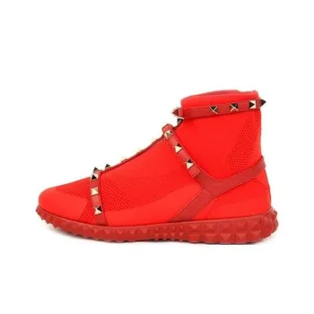 Valentino High Top Sports Casual Shoes Women's Red