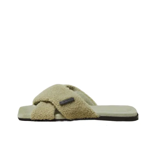 Brunello Cucinelli Slide Slippers Women's Green