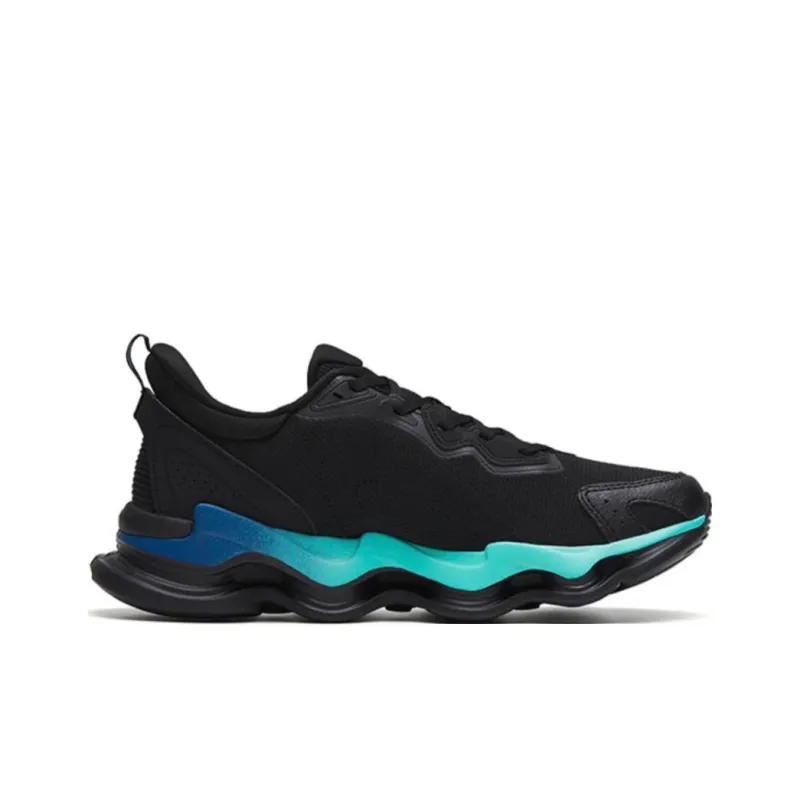 Anta Cushioning Anti Slip And Wear Resistant Low Top Running Shoes Men's Black Green-1
