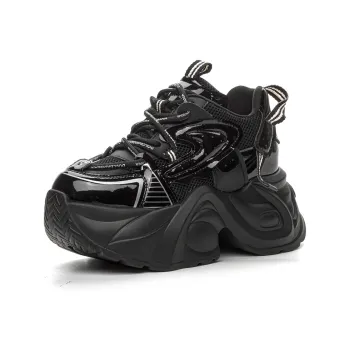 Shoe Cabinet Floral Language Lightweight Height Increasing Low-Top Chunky Sneakers Women's