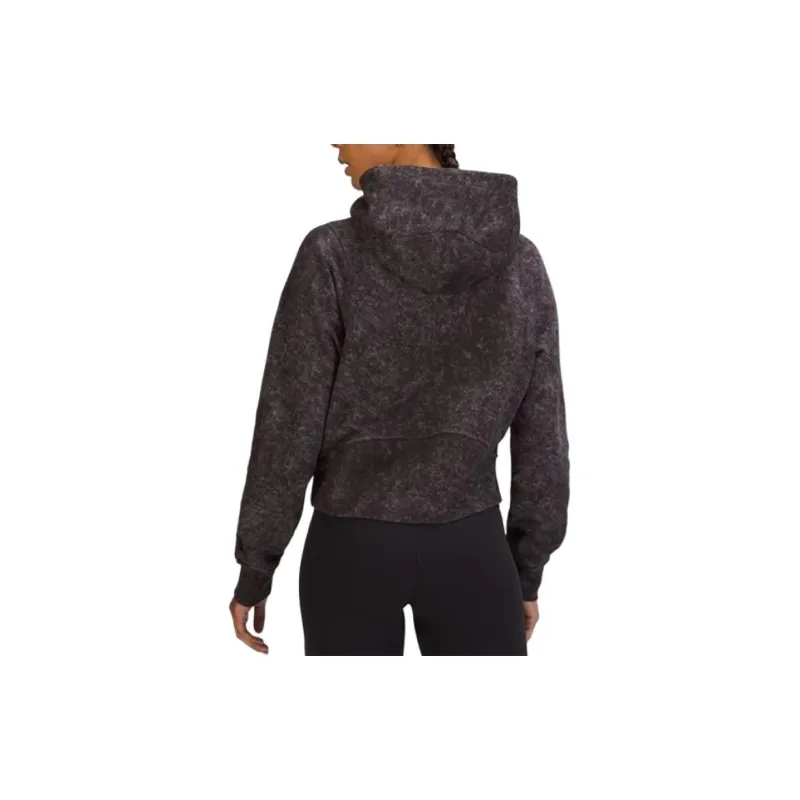 Lululemon Cotton French Terry Sweatshirt Women's Denim Washable Print Light Purple Black-1