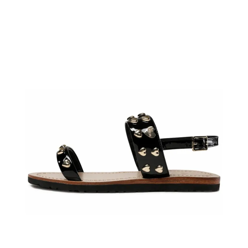 Love MOSCHINO Heart-stud Flat Sandals-0
