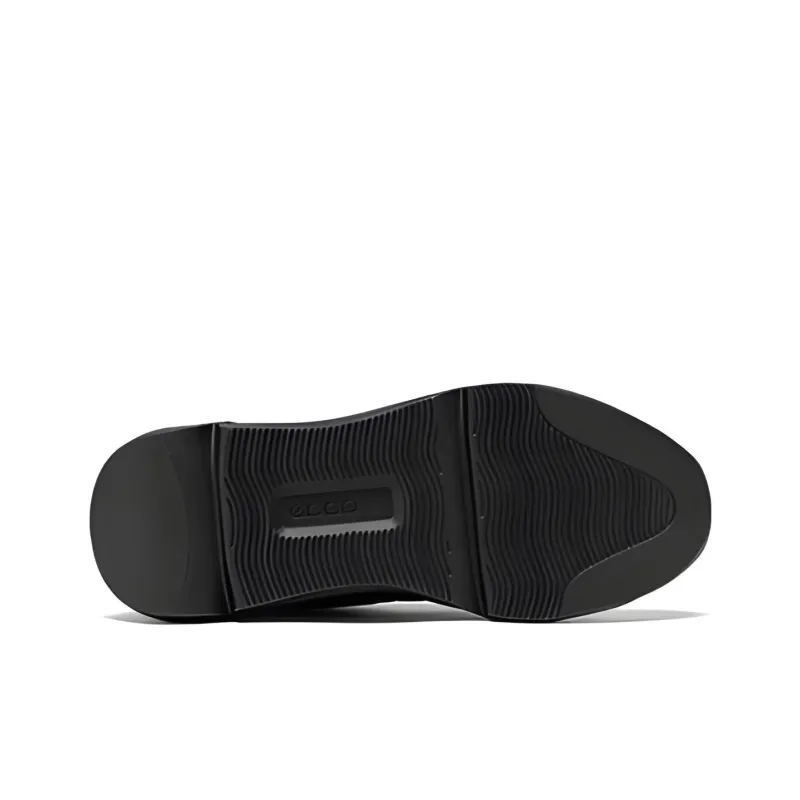 Ecco Anti-Slip Wear-Resistant High-Top Chunky Sneakers Black-4