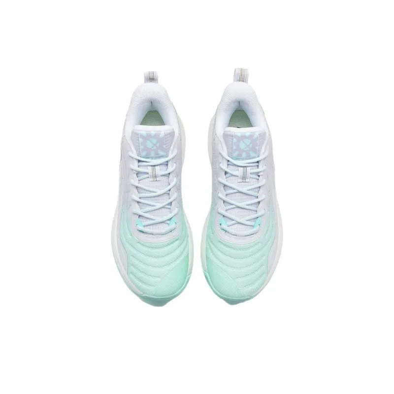 XTEP Cushioning Anti Slip And Wear Resistant High Top Basketball Shoes Men's White Blue Purple-2