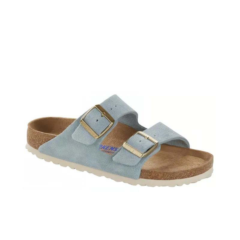 Birkenstock Slide Slippers Women's Light Blue Narrow Fit-2