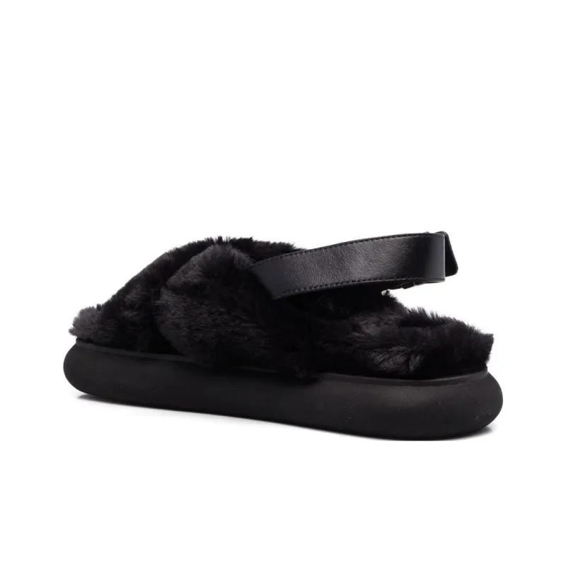 Moncler Solarisse Faux-fur Flat Sandals-3