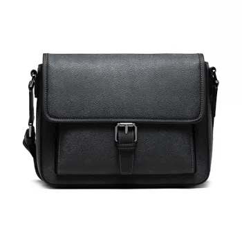 HLA Cow Leather With Synthetic Leather Crossbody Bag, Shoulder Bag, Backpack Regular Men's Black