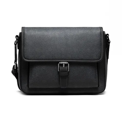 HLA Cow Leather With Synthetic Leather Crossbody Bag, Shoulder Bag, Backpack Regular Men's Black