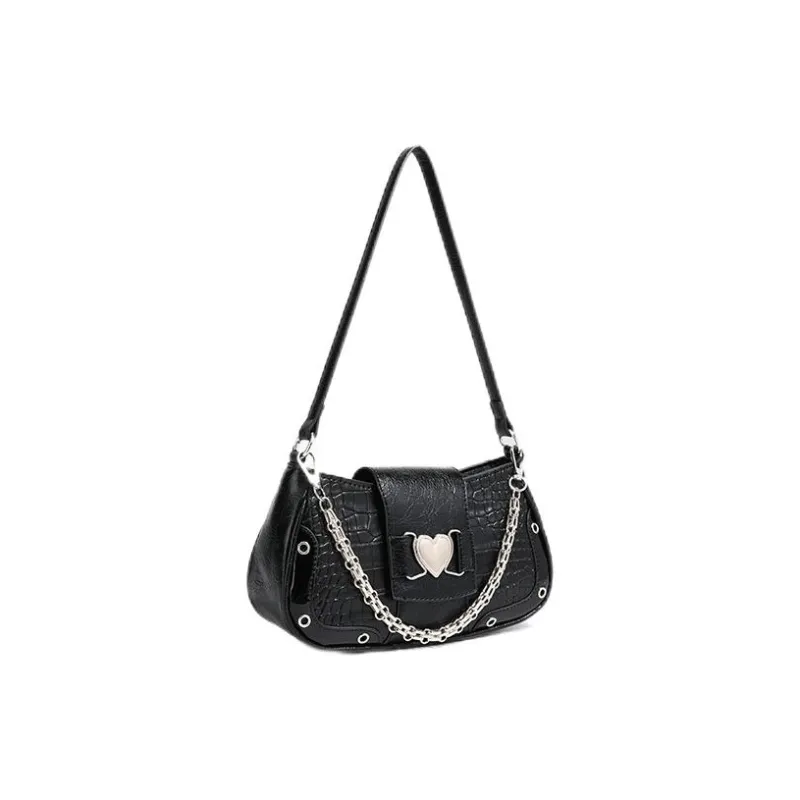 Carksky PU Crossbody One Shoulder Handbag Regular Women's Silver/Black-6
