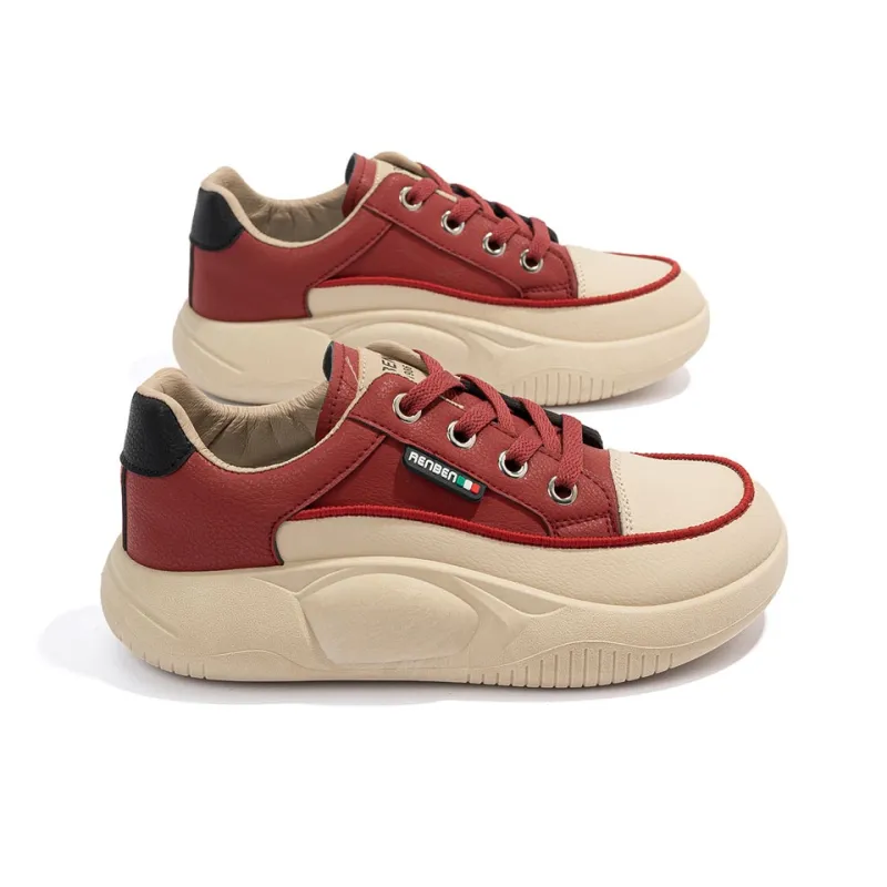 Humanism 1986 Thermal Height Increasing Lightweight Low Top Casual Shoes Women's-12