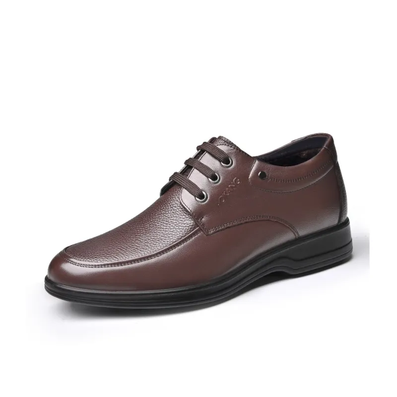 AOKANG Height Increasing Shoes Dress Shoes Men's Black Brown-0
